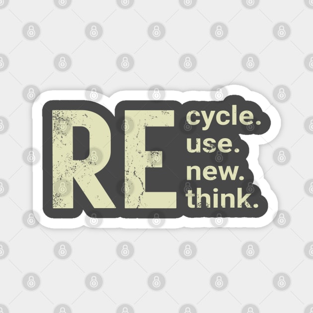 RE Cycle Use New Think Magnet by ARRIGO