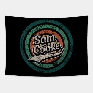 Sam Cooke // Retro Circle Crack Vintage Tapestry