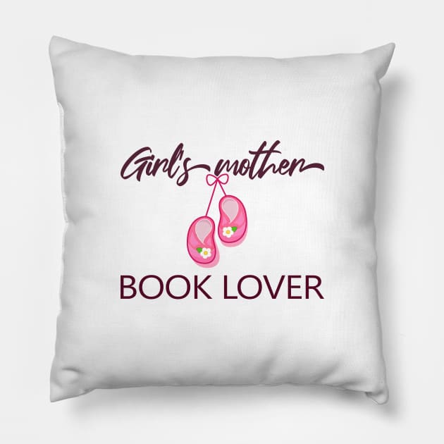 Girl Mother Book Lover Pillow by Magniftee