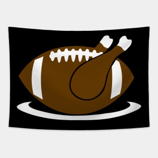 Football Season Thanksgiving Fall Funny Turkey Tapestry