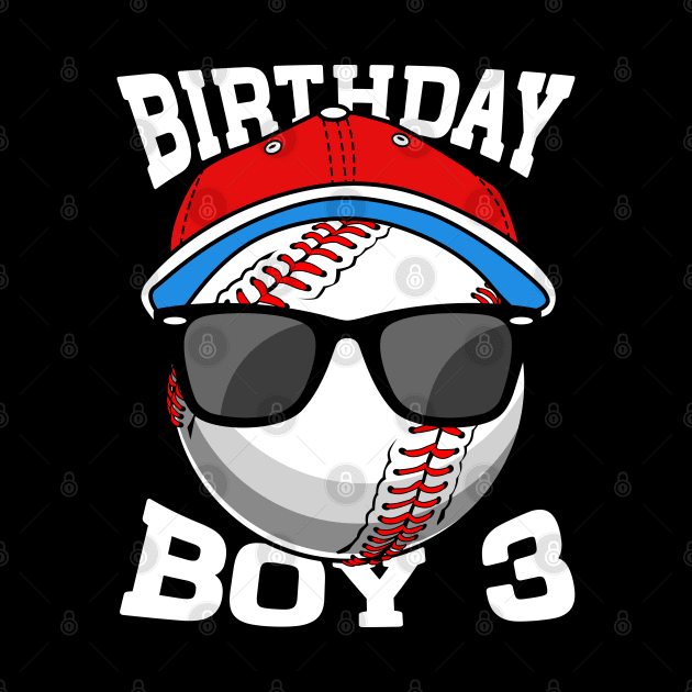 Birthday Boys 3 Years Old Baseball Lovers by snnt