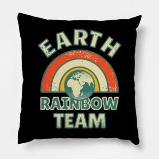 Earth Rainbow Team | Retro Colors Pillow