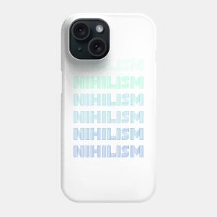 Funny Philosophy Retro Vintage Repeated word "Nihilism" Phone Case