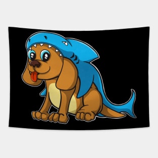 Cute Dog In Shark Costume Funny Kids Tapestry