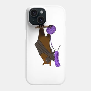 Knitty Crafty Bat Knitting Fruit Bat Art Phone Case