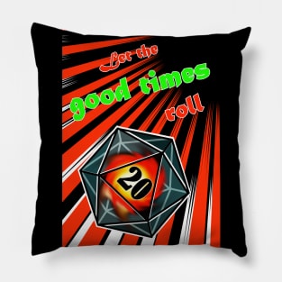 Let the good times roll with a dnd d20 dice, for dungeons and dragons fans Pillow