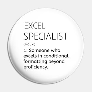 Funny Vintage Retro Excel specialist job description Pin