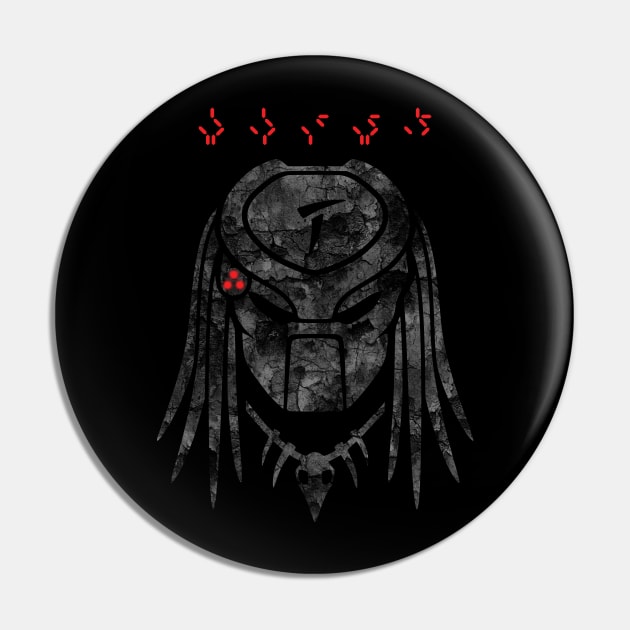 Distressed Cloaked Hunter Pin by BoneheadGraphix