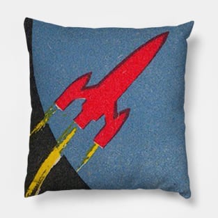 Vintage Soviet Spaceship Illustration //// Minimal Graphic Design Pillow