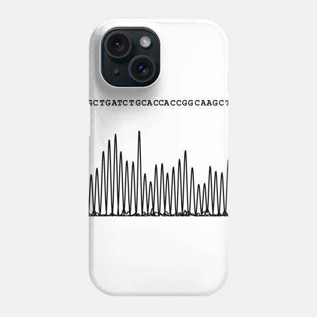 Sequencing Chromatogram, black Phone Case by RosArt100