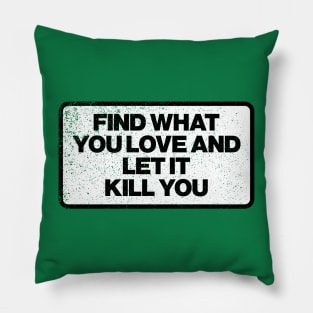 Find What You Love Pillow