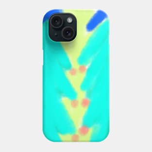 Green yellow Christmas tree art Phone Case