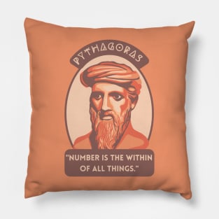 Pythagoras Portrait and Quote Pillow