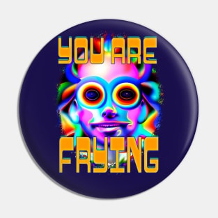 You Are Frying - Captioned (2)- Trippy Psychedelic Art Pin