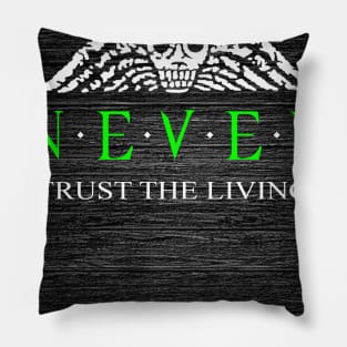 Beetlejuice Never Trust the living Type 2 Diamond Mask Pillow