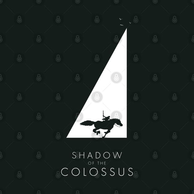 Shadow of the Colossus - Sanctuary silhouette white by Mandos92