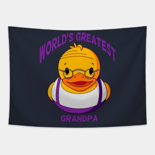 World’s Greatest Grandpa Rubber Duck Tapestry