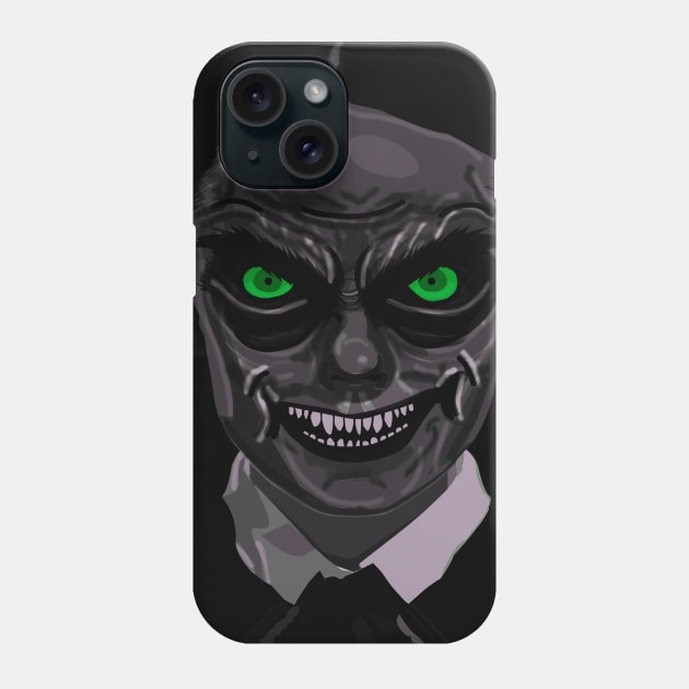 Spooky Green Eyed Monster Phone Case by Winningraphics