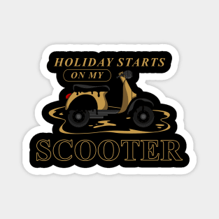 Holiday with Scooter Magnet