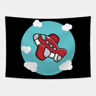 cute red plane Tapestry