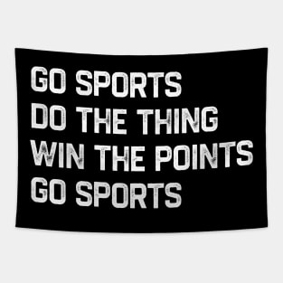 Go Sports Do The Thing White Grunge Tapestry