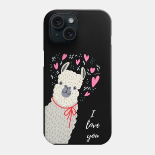 llama i love you Phone Case