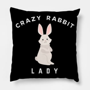 Crazy Rabbit Lady Pillow