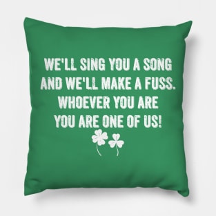 If You're Irish Come Into The Parlor Song Lyric Pillow