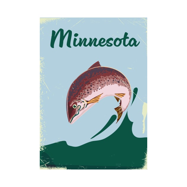 Minnesota Fishing poster by nickemporium1