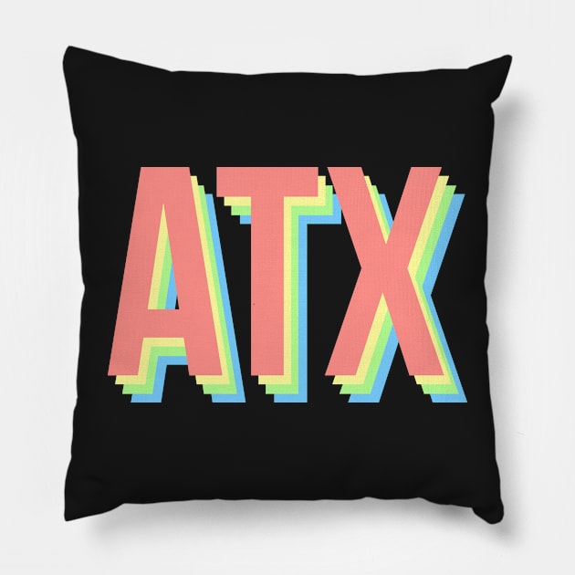 ATX rainbow colors Pillow by emilykroll