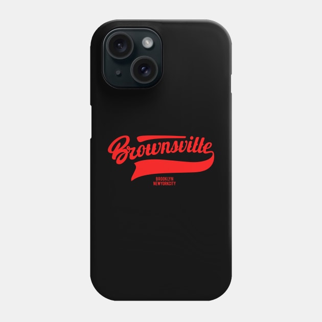 Brownsville New York Brooklyn - Brownsville  Brooklyn Schriftzug - Vintage Brownsville Logo Phone Case by Boogosh