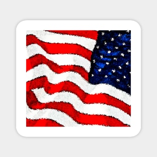 "Old Glory"--the Flag of the United States of America Magnet