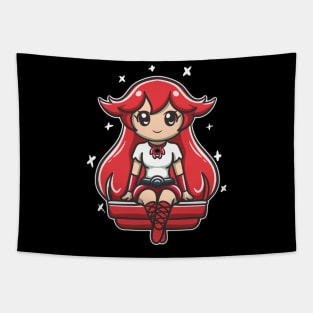 Kawaii Girl Tapestry