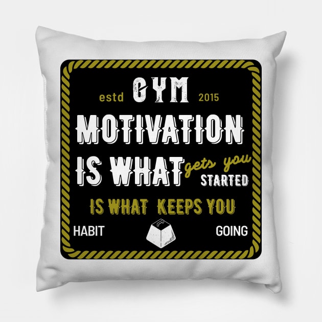 Gym motivation logo Pillow by ZM1