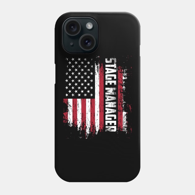 Stage Management: Official Stage Manager USA Flag Phone Case by thingsandthings