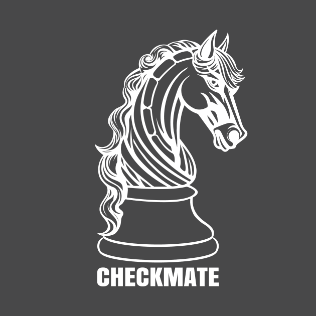 Checkmate - Horse Chess Piece (white) by ronr3d