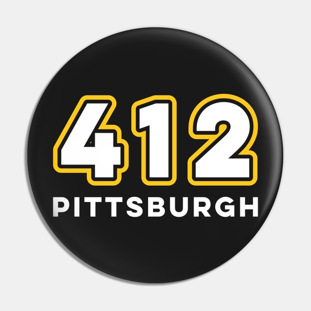 Pittsburgh 412 Area Code Steel City Love The Burgh Pin by markz66