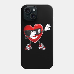 Dabbing Heart Cute Valentines Day Gift For Boys Kids Phone Case