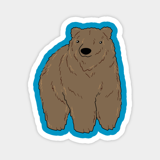 Cute Grizzly Bear Magnet by saradaboru