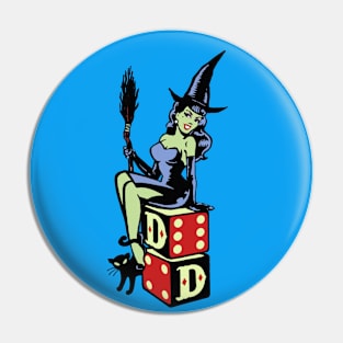 Witch, Cat & Besom Pin