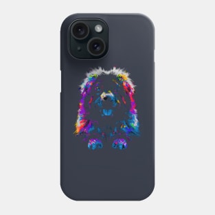 Floof Tibetan Mastiff Color Wash Artwork Phone Case
