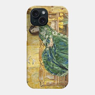 April - (The Green Gown) by Childe Hassam Phone Case