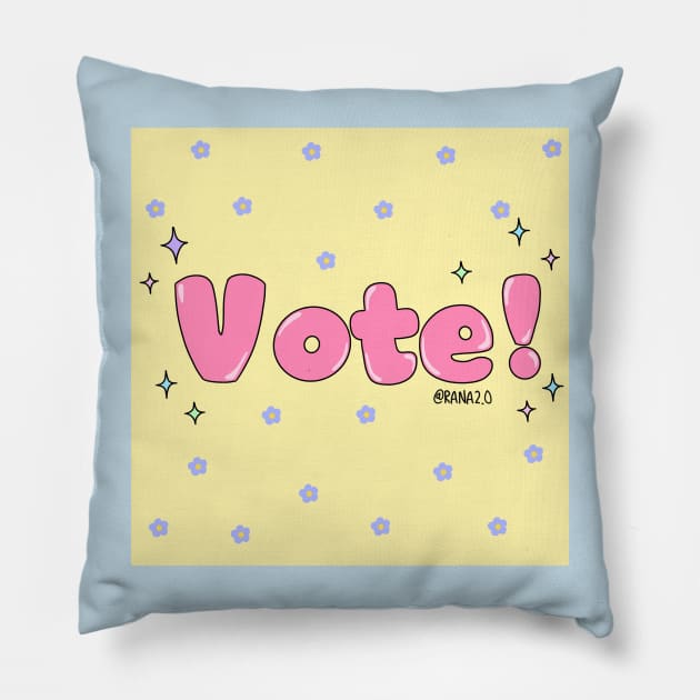Vote! Pillow by Ranaawadallah