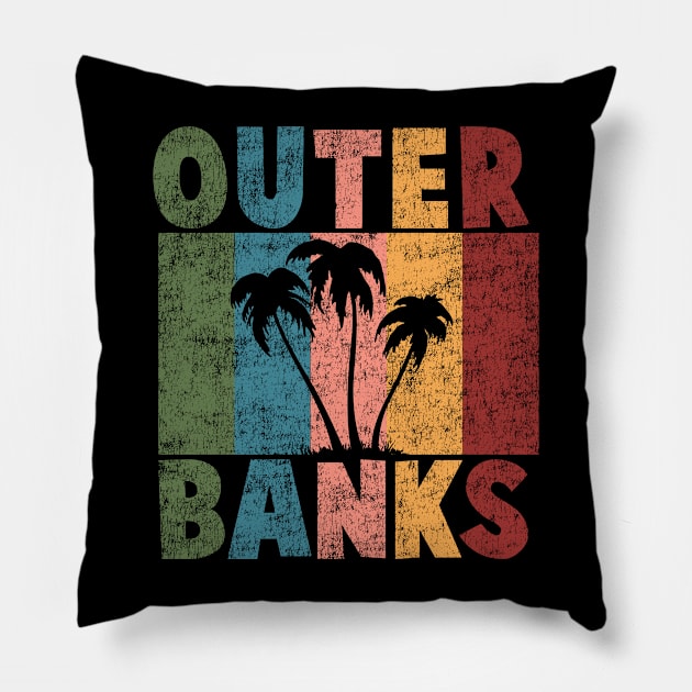 Outer Banks, Outer Banks North Carolina, Outerbanks Merchandise,  Summer, Beach, Beachy Vacation Pillow by Funkrafstik