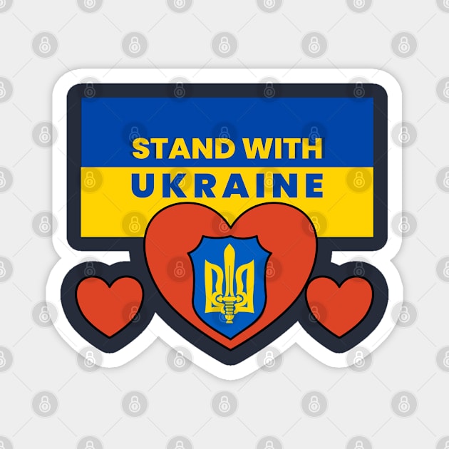 SUPPORT UKRAINE Magnet by BishBashBosh