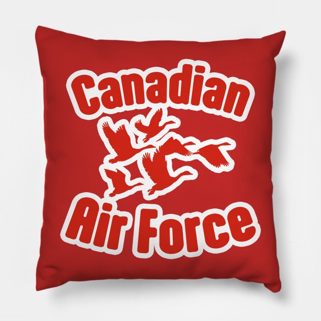 Canadian Air Force - Canada Geese Pillow by downformytown