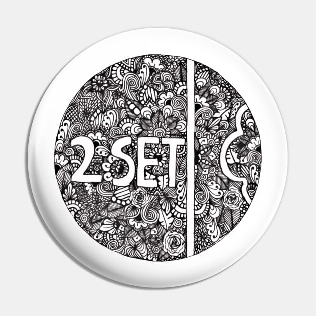 Twoset zentangle logo Pin by TheHermitCrab