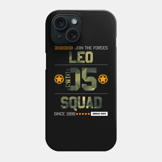 Zodiac Majesty Leo Squad Camo Phone Case by ZodiacMajesty