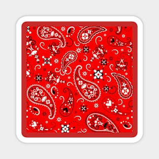 Red Paisley Seamless Pattern Magnet