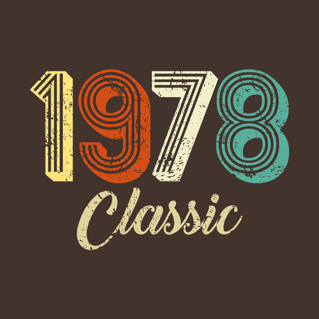 Classic 1978 T-Shirt | 40th Birthday Gift | Retro | Vintage by MerchMadness